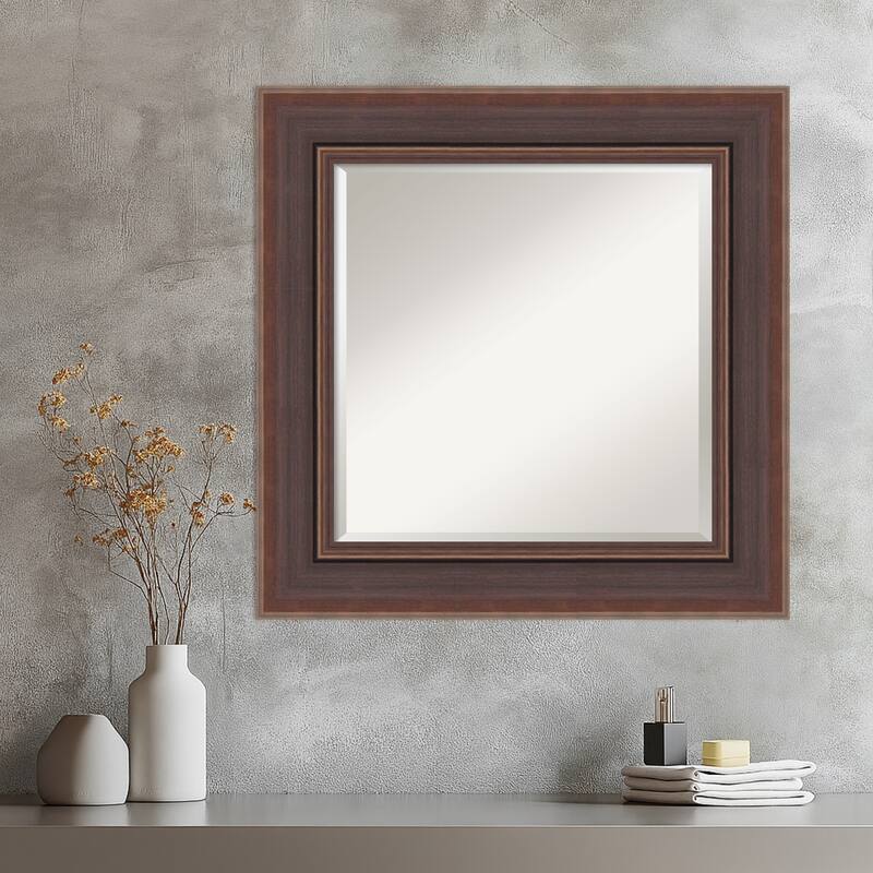 Moab Brown Bronze Beveled Framed Wall Mirror - Moab Brown Bronze