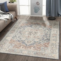 Luxe Weavers Floral Multicolor Medallion Indoor Area Rug for Bedrooms ...