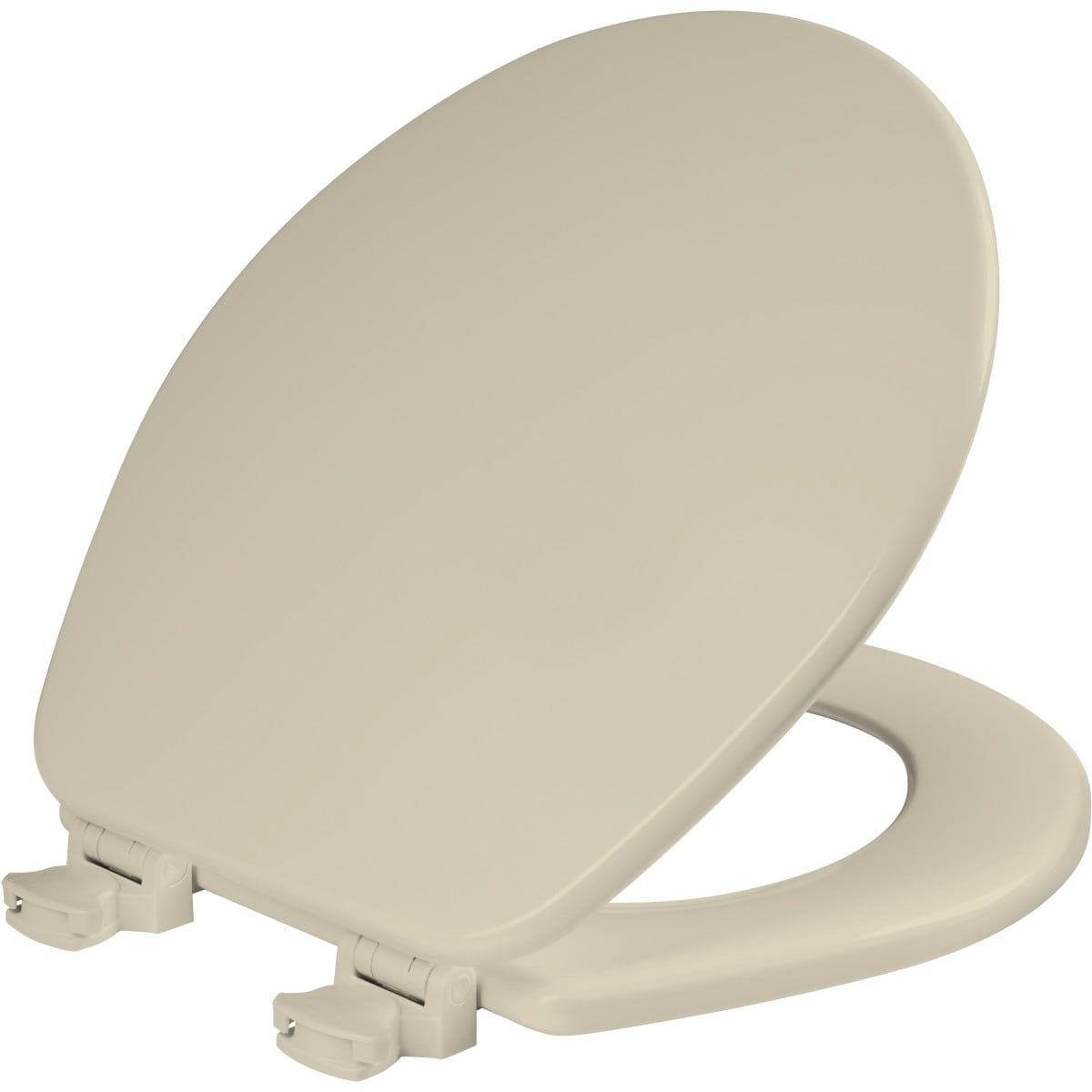 Bemis Round Closed-Front Enameled Wood Toilet Seat with Flat Cover