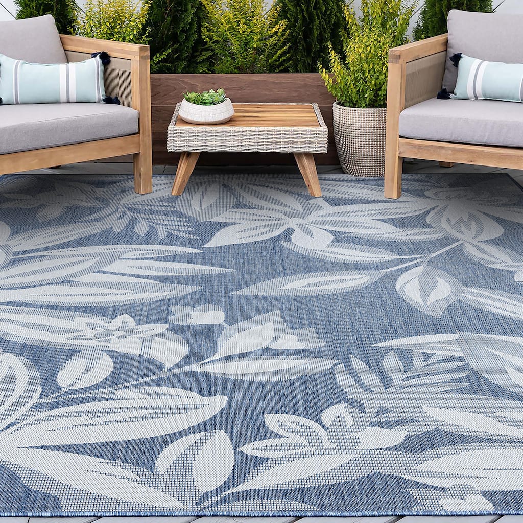 Exo Coastal Floral Indoor/Outdoor Area Rug