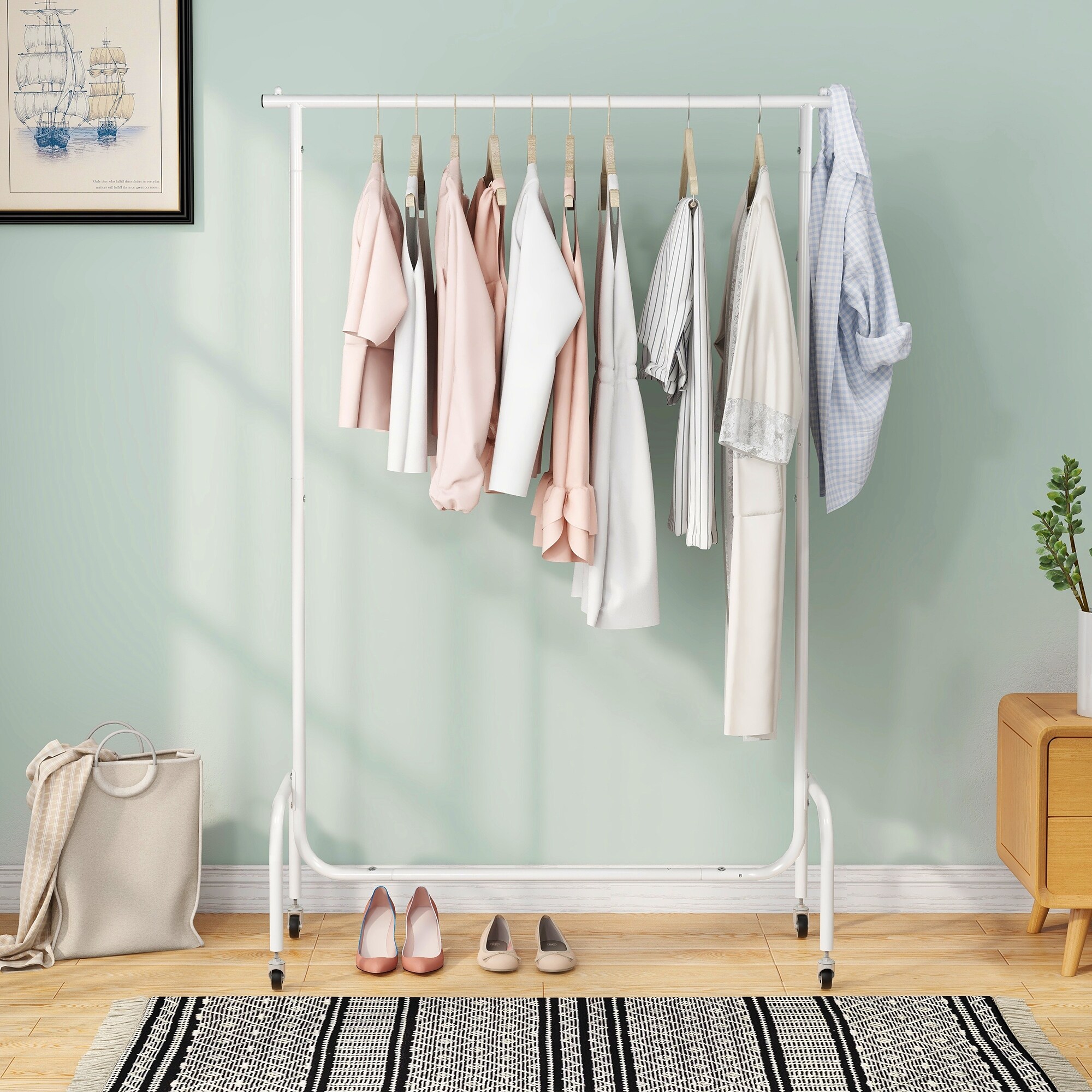 Closet organizer on wheels sales