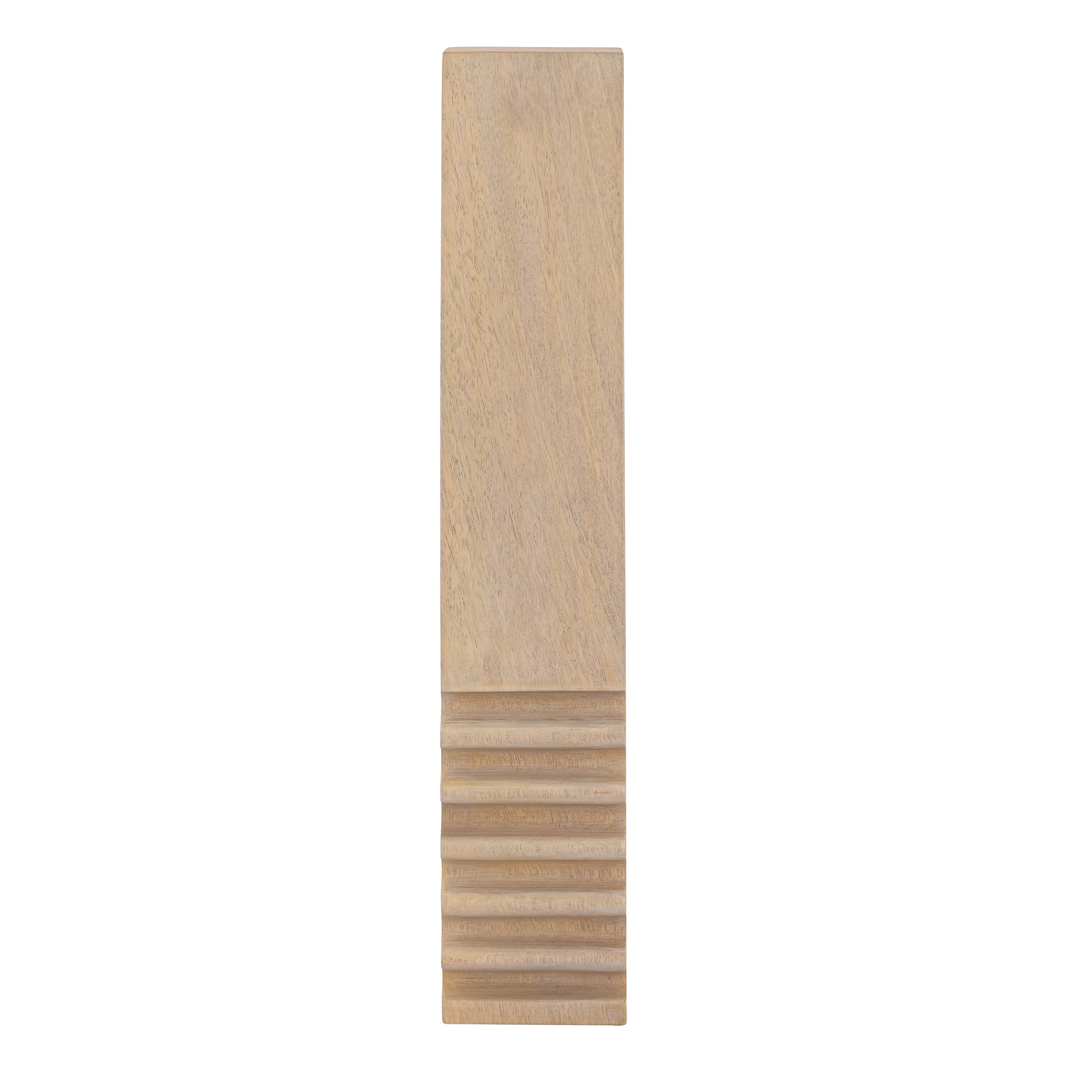 Atlas Breaker Minimalist Natural Wood Sculpture - 18 inch Tall