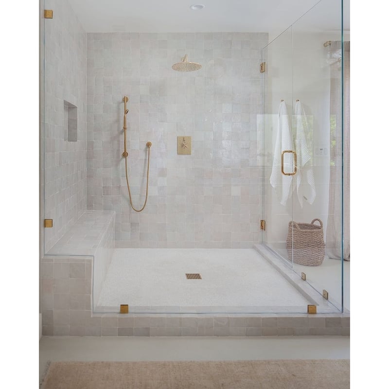 CEL 6"x6" Tubular Stainless Steel Back to Back Shower Door Pull Handle