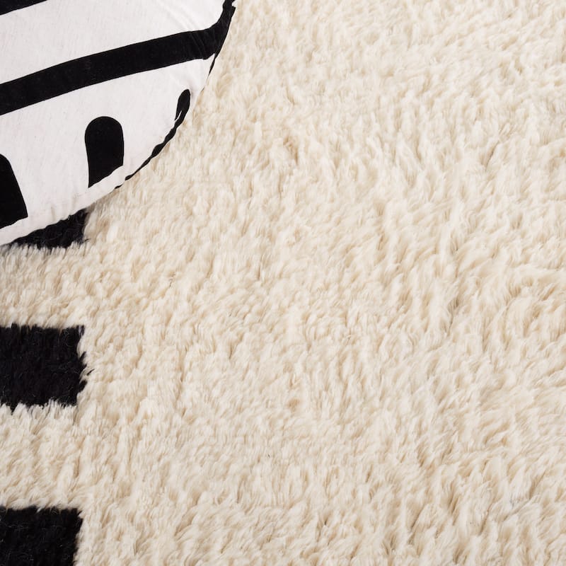 SAFAVIEH Handmade Casablanca Shag Ishild Mid-Century Modern Wool Rug