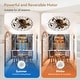 preview thumbnail 51 of 105, Caged Ceiling Fan with Light and Remote, 11.8–28 Inch Low Profile Fandelier, 6-Speed Quiet DC Motor, Black/Satin Nickel