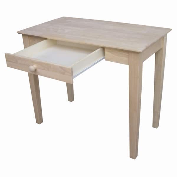 Shop Solid Unfinished Wood Laptop Desk Writing Table With Drawer