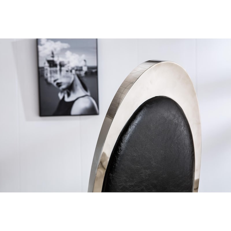 Dining Chair With Oval Backrest Set Of 2