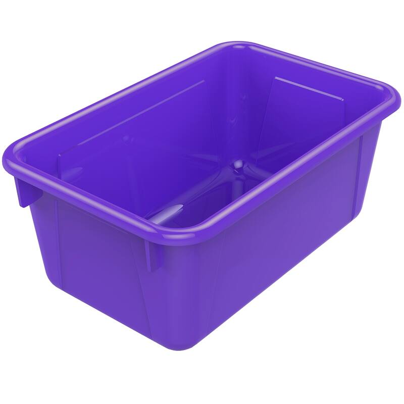 Storex Small Cubby Bin, Purple, Pack of 5