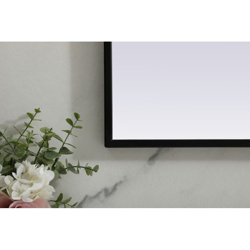 Indigo Home Metal Frame Arch Mirror 36x24 Inch