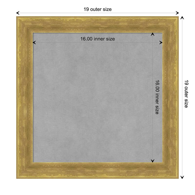 Amanti Art Angled Gold Framed Magnetic Board - Board Size 16x16