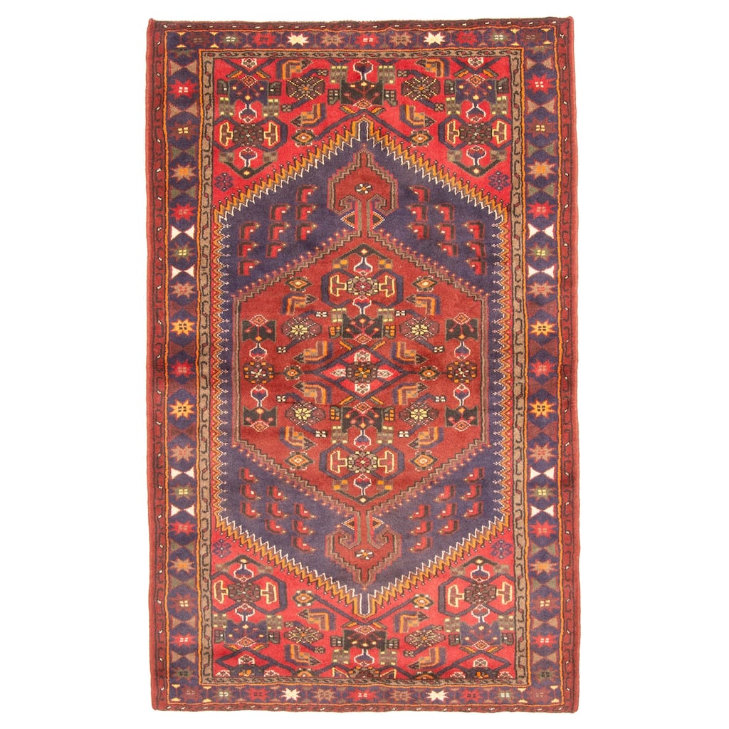 ECARPETGALLERY Hand-knotted Andelz Blue Wool Rug - 4'3 x 6'10