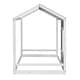 preview thumbnail 4 of 16, Twin House Platform Bed with Roof and Window, White/Grey