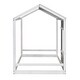 preview thumbnail 4 of 16, Twin Size House Platform Bed with Roof and Window, Sturdy Pine Wood Frame, Decorative and Fun Design, White+Antique Grey