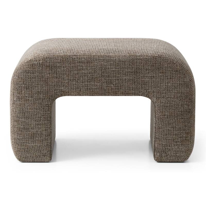 28" Fully Upholstered Small Waterfall Bench