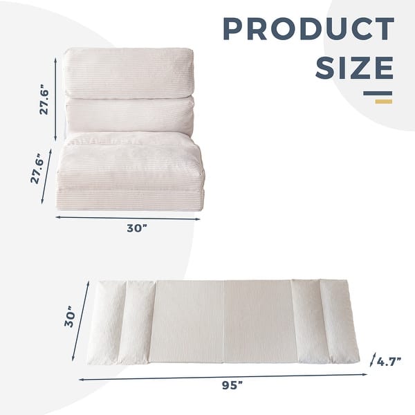 dimension image slide 23 of 26, Folding Sofa Bed,Sleeper Sofa Chair Bed Upholstered Sofa Couches