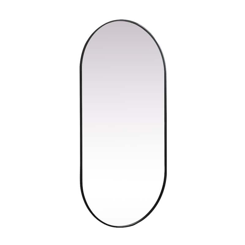 Indigo Home Metal Frame Oval Mirror 36x72 Inch