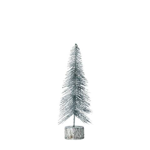 Small Silver Glitter Tree - 4.5" x 4.5" x 11.5"