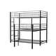 preview thumbnail 7 of 7, Hilt Contemporary Sand Black and Silver Twin Metal Triple Bunk Bed by Furniture of America