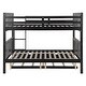 preview thumbnail 7 of 11, Espresso Full Over Full Bunk Bed with Trundle and Ladder, No Box Spring Needed
