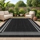preview thumbnail 100 of 98, World Rug Gallery Border Indoor/Outdoor Flat Woven Area Rug