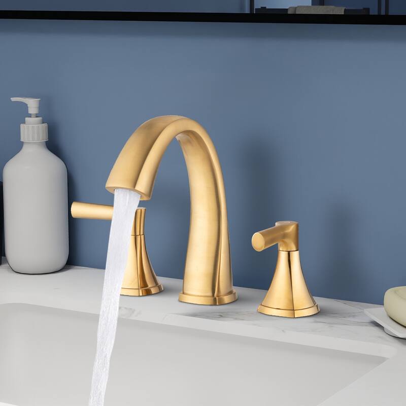 Topcraft Two Handle Bathroom Sink Faucet with Pop-Up Drainer