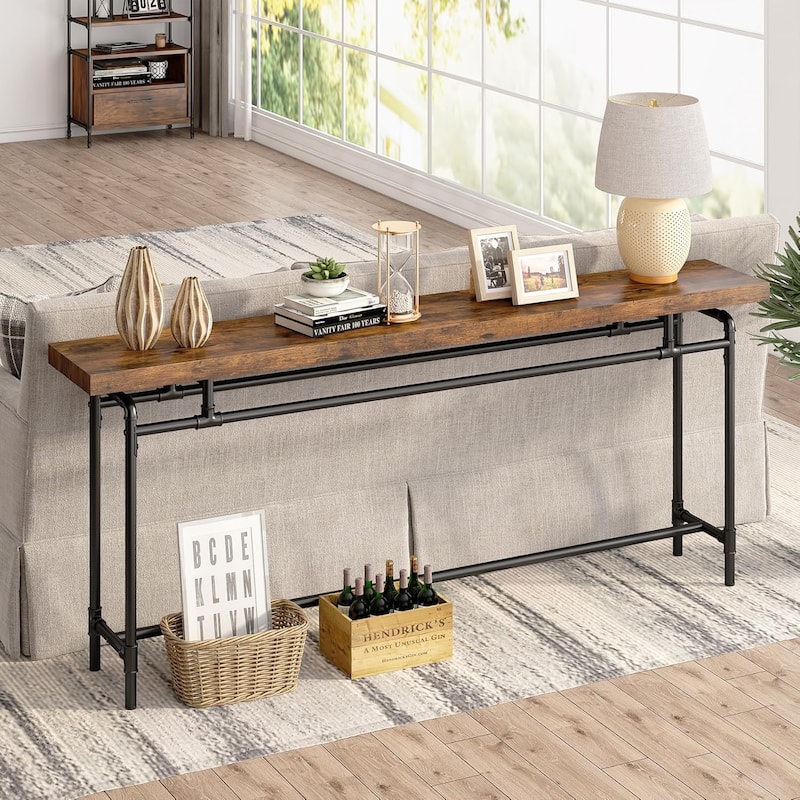 70.9 Inches Console Sofa Table for Living Room, Wood Entryway Table