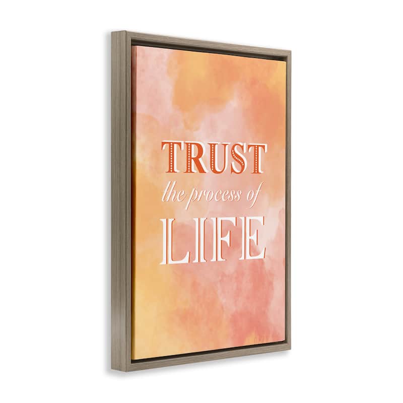 Stupell Trust The Process Of Life Framed Floater Canvas Wall Art Design By Martina Pavlova