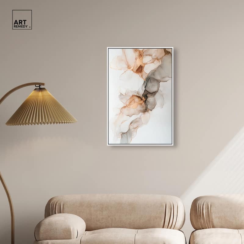 Smoky Gold Drift Canvas by Art Remedy