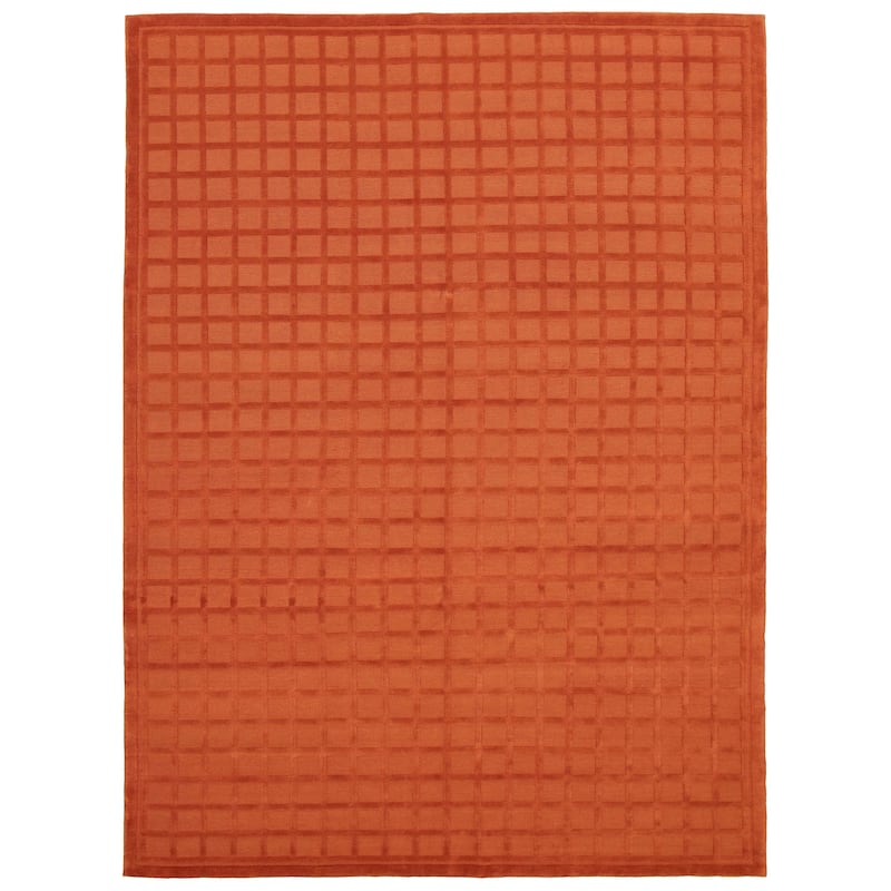 ECARPETGALLERY Hand-knotted Kathmandu Copper Wool Rug - 8'0 x 10'0 - Dark Copper - 8'0 x 10'0
