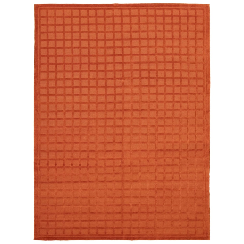ECARPETGALLERY Hand-knotted Kathmandu Copper Wool Rug - 9'0 x 12'0