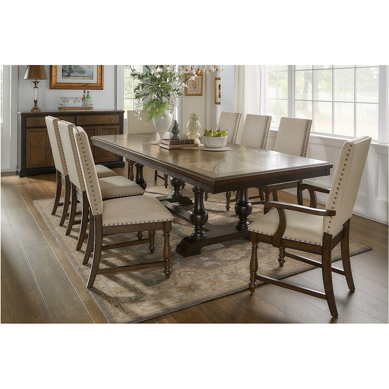 Simonne Beige Fabric Dining Room Set