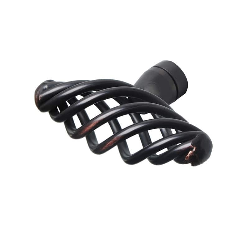 Utopia Alley Aire Cabinet Ring Pull Knob - Vintage Cabinet Hardware with Hand Finished Oil Rubbed Bronze, Pull Knobs 2.4"