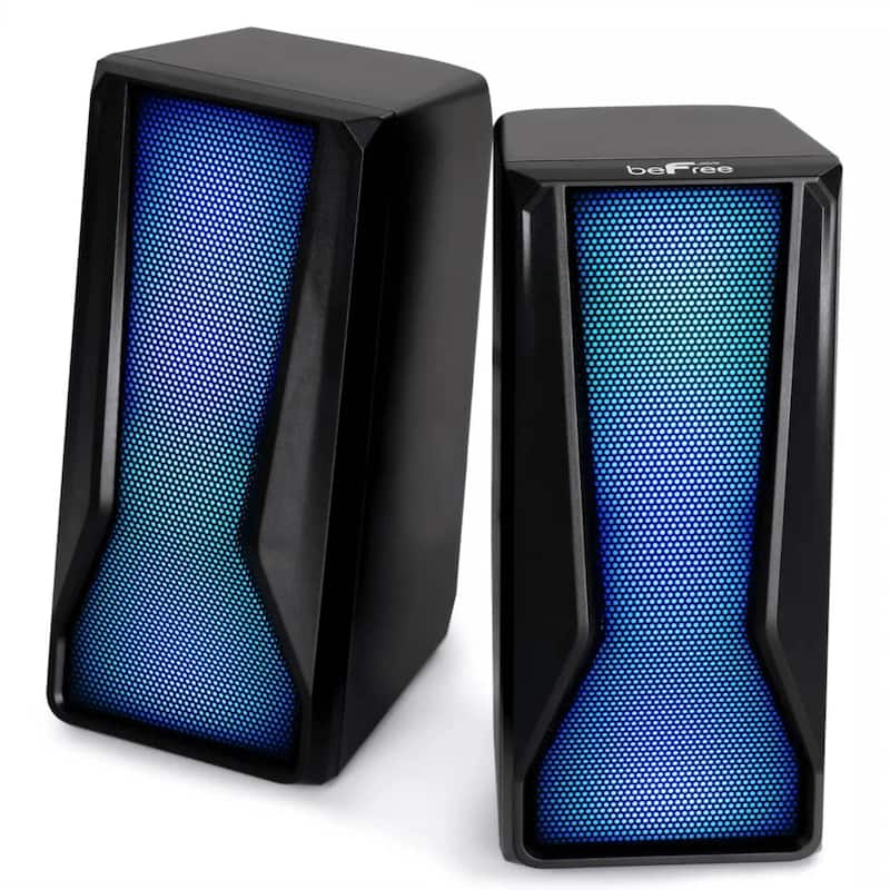 beFree Sound Color LED Dual Gaming Speakers