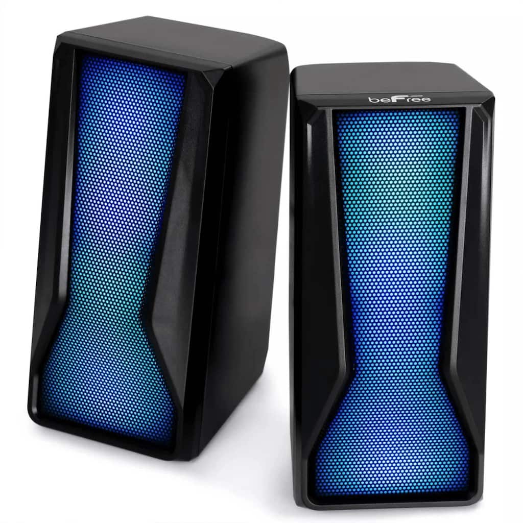 beFree Sound Color LED Dual Gaming Speakers