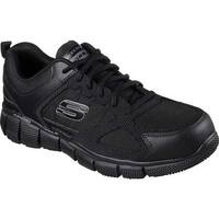 Skechers Men's Work Relaxed Fit Telfin Sanphet SR Sneaker Black