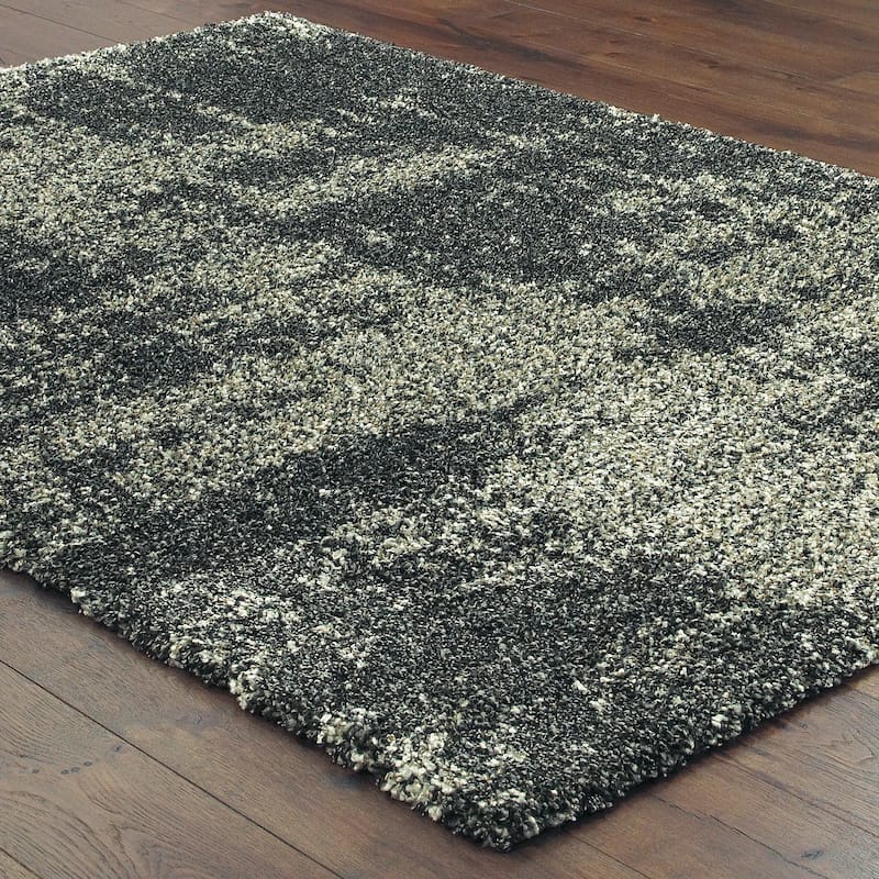 Style Haven Valant Abstract Charcoal/Grey Shag Area Rug