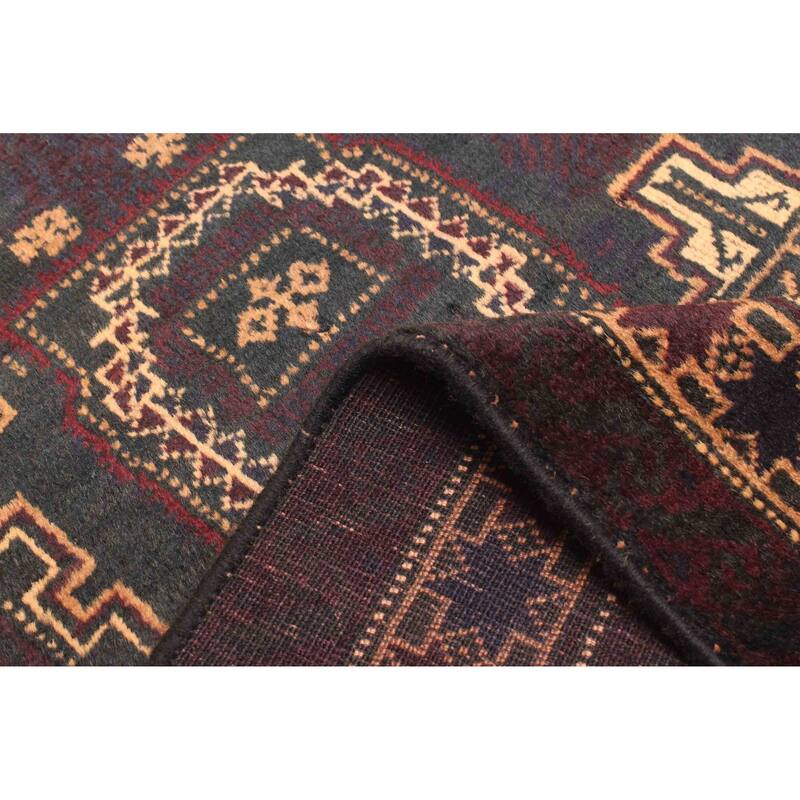 ECARPETGALLERY Hand-knotted Teimani Dark Grey Wool Rug - 3'1 x 4'10