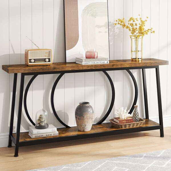 70.9 Inch Extra Long Narrow Console Table with Storage for