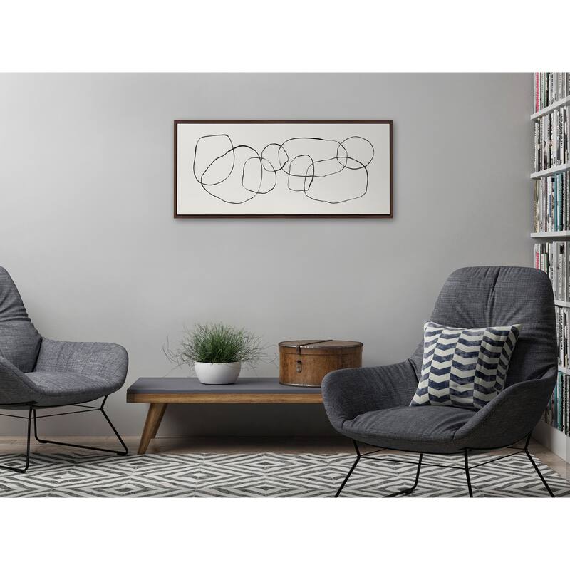 Kate and Laurel Sylvie Circles Canvas by Teju Reval of SnazzyHues