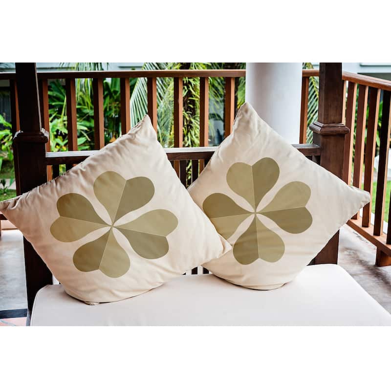 Lucky Clover St. Patrick's Day Indoor/Outdoor Throw Pillow