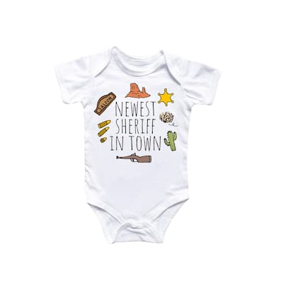 Police Sheriff - Baby Boy Girl Clothes Infant Bodysuit Funny Cute Newborn