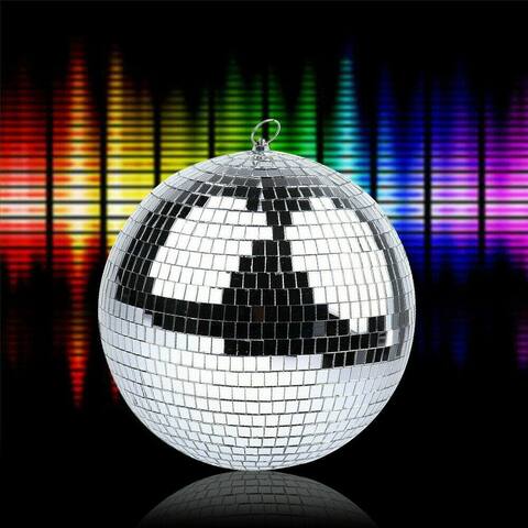 10" Disco Mirror Ball Glass Party DJ Stage Lighting Effect - 10inch