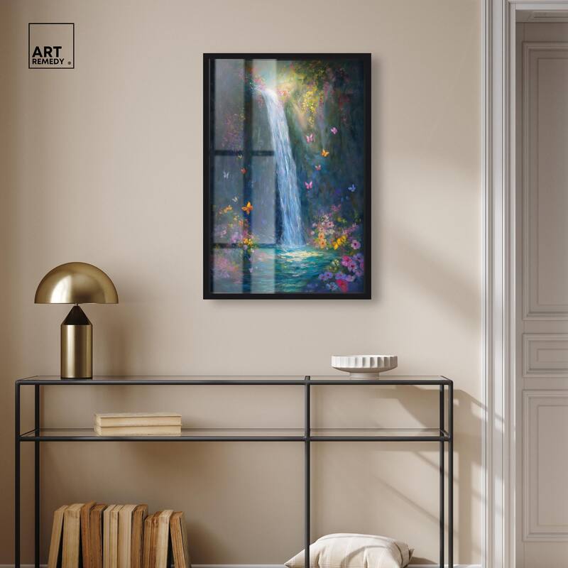 Hidden Falls II Shadowbox by Art Remedy