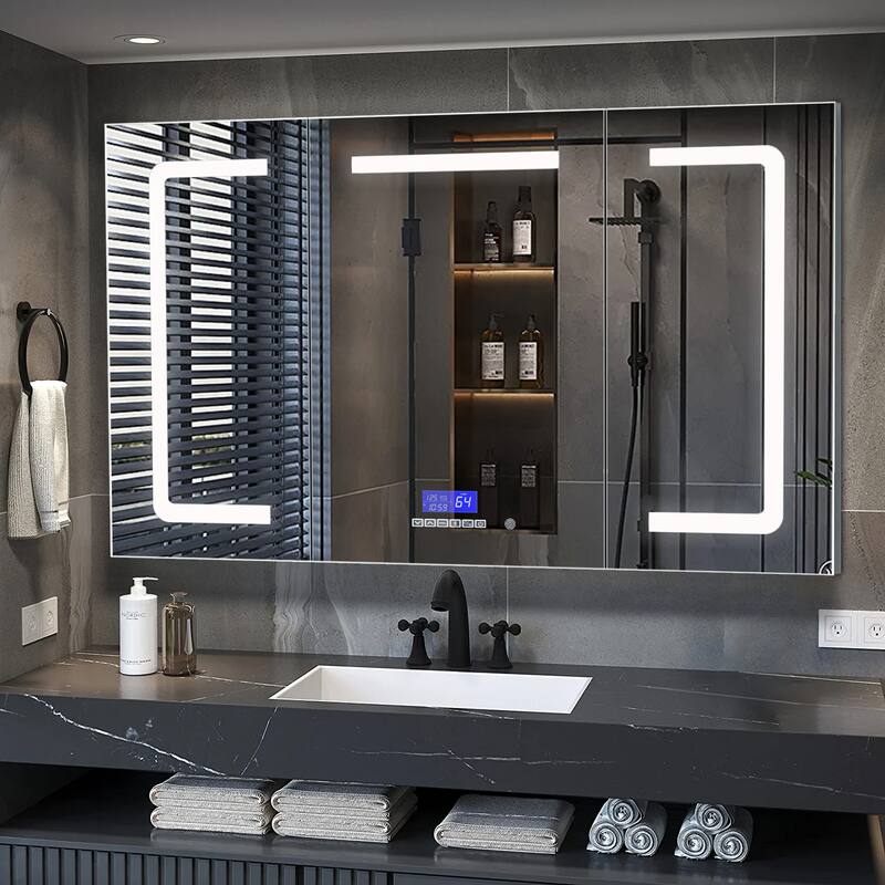 Lesina Surface-Mount LED Mirror Medicine Cabinet with Defogger