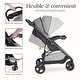 preview thumbnail 9 of 10, Evolur Breeze Stroller, Adjustable Backrest & Canopy, Compact Fold Lightweight Baby/Toddler Stroller with Storage Basket
