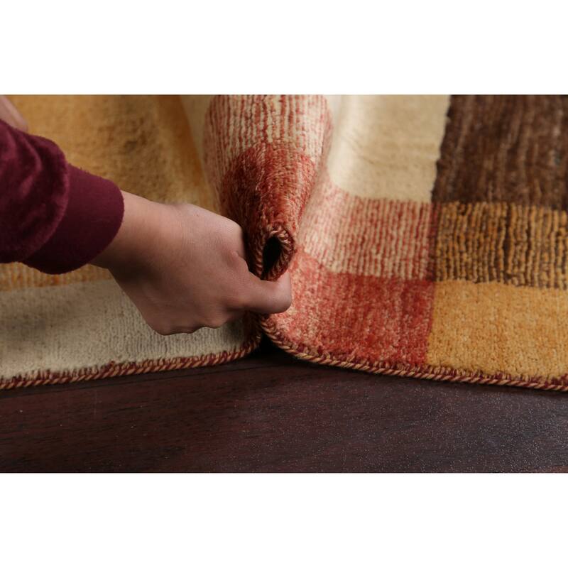 Modern Gabbeh Kashkoli Oriental Long Wool Runner Rug Hand-knotted - 2'7" x 16'2"