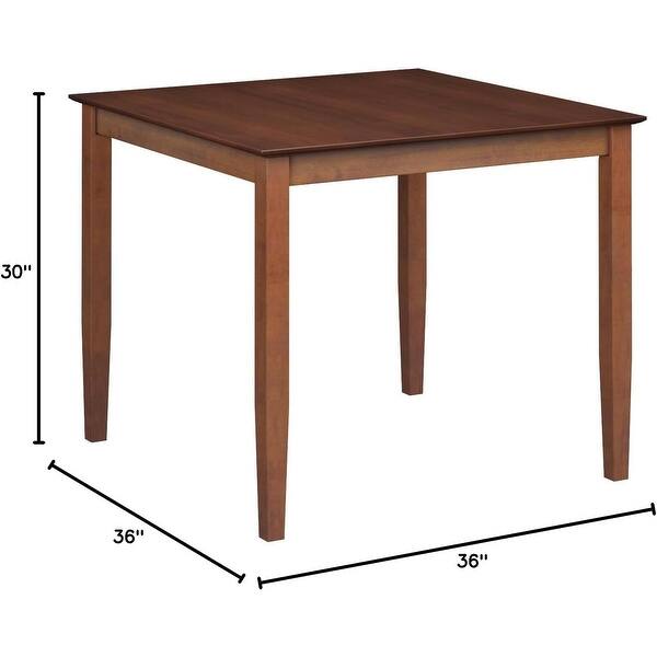 Solid Wood Table, Easy Assembly, 36x36x30 Inches, Espresso Finish ...