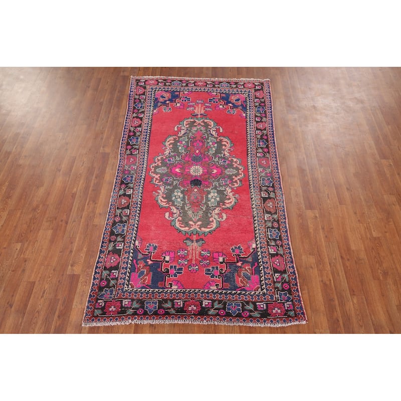 Balouch Persian Vintage Area Rug Handmade Wool Carpet - 4'2" x 7'5"