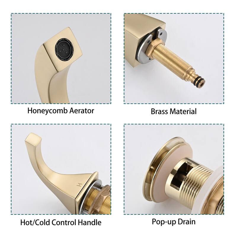 Vanityfair Double Handles Widespread Bathroom Faucet with Drain Assembly