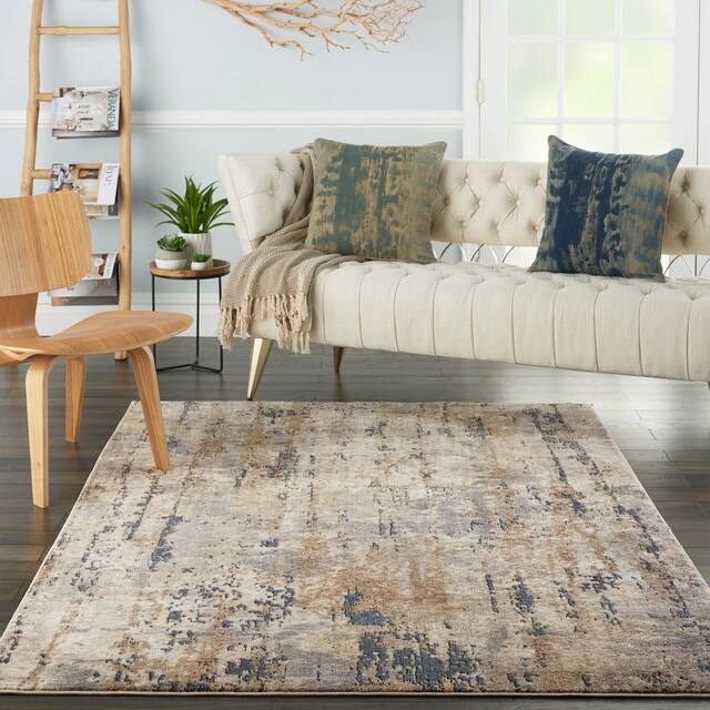 Nourison Concerto Traditional Persian Medallion Area Rug - 5'3" x 7'3" - Beige/Grey